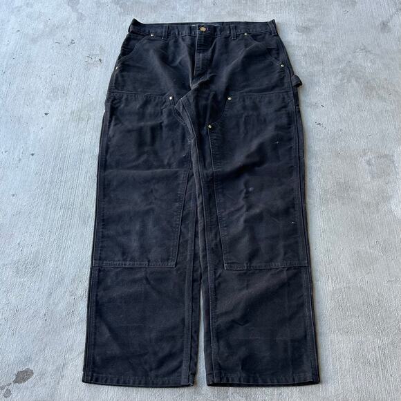 Vintage Y2K Carhartt black double knee work wear carpenter pants - Picture 1 of 9